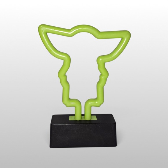Star Wars Other - Star Wars Grogu LED Neon Light Unisex OS Green Excellent Battery Desk Lamp